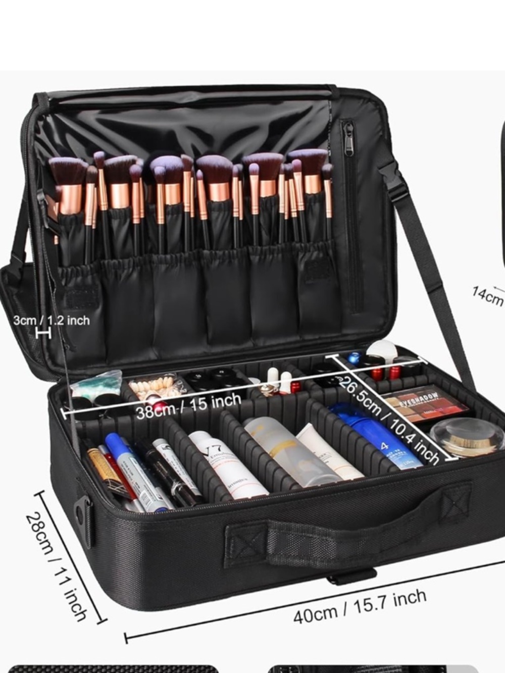 Relavel Black Travel Cosmetic Organizer Bag - Picture 8 of 8